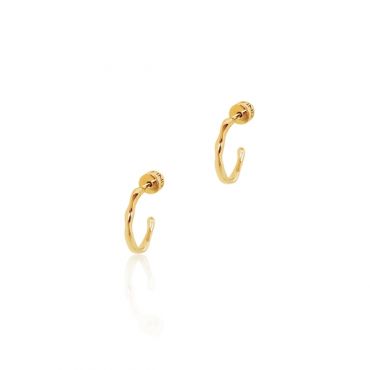 Seek + Find True Gold Hoops - Gold