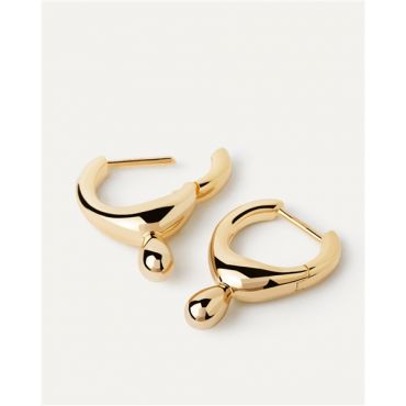 PDPAOLA Gold Lava Drop Hoops - Gold