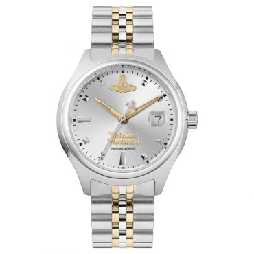 Vivienne Westwood Silver and Gold Little Camberwell Round Watch - Gold
