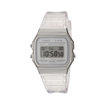 Casio Collection F-91WS-7EF Transparent Resin Strap Digital Watch