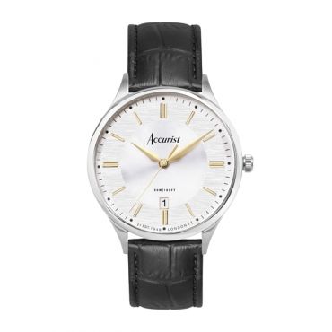 Accurist Men's Accurist Classic Watch in Silver & Black - Silver