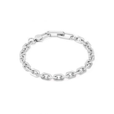 Coeur De Lion Men's Silver Stainless Steel Chain Bracelet - Silver