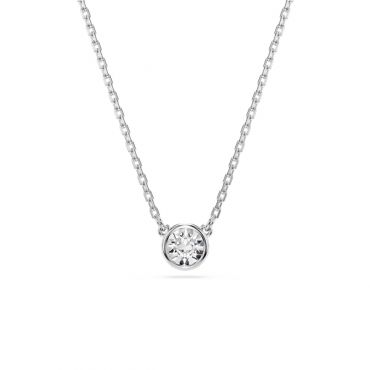 Swarovski Imber Rhodium Plated Round Cut Crystal Necklace