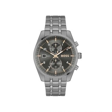 Boss Skytraveler Grey Chronograph Watch