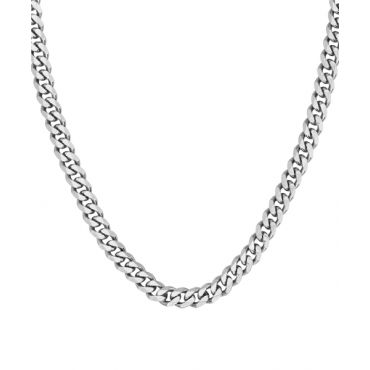 Boss Steel Curb Chain Link Necklace