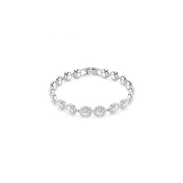 Swarovski Una Rhodium Plated Round Cut Bracelet