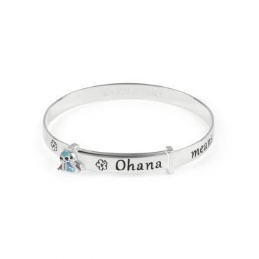 Disney Stitch Ohana Family Bangle - Silver
