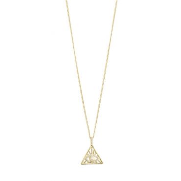 Pilgrim Gold Focus Eye Recycled Necklace - Gold