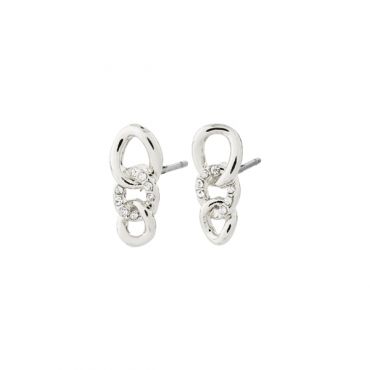 Pilgrim Silver Wrenley Links Stud Earrings - Silver
