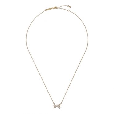 Ted Baker Gold Barsie Crystal Bow Necklace - Gold