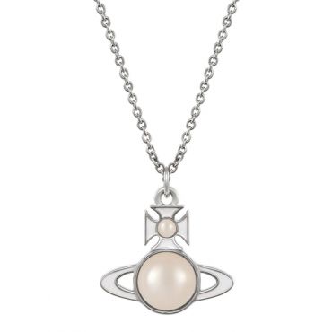 Vivienne Westwood Silver Tillya White Pearl Orb Necklace - Silver