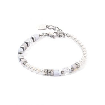 Coeur De Lion Silver Precious Fusion Offset Bracelet - Silver