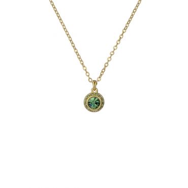 Ted Baker Gold Soltell Solitaire Sparkle Greem Halo Necklace - Gold