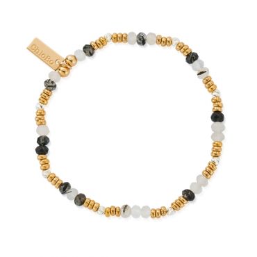 ChloBo Gold Stone of Empowerment Black Rutilated Quartz Bracelet - Gold