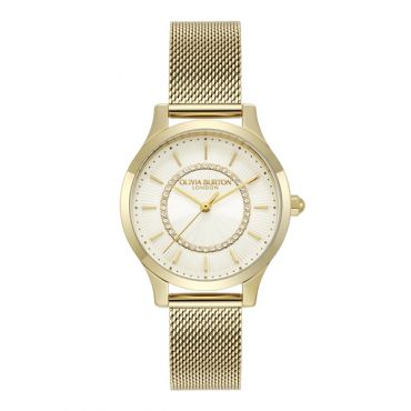 Olivia Burton Wonderlust Sunray Gold Mesh Bracelet Watch