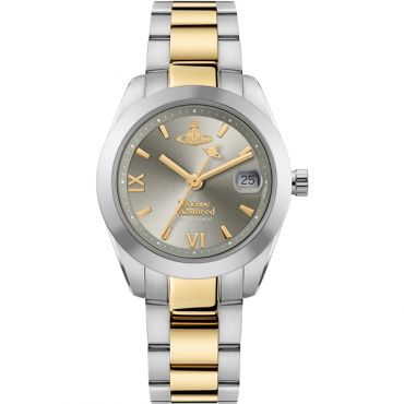 Vivienne Westwood Gold Mix Grey Fenchurch Round Bracelet Watch - Gold