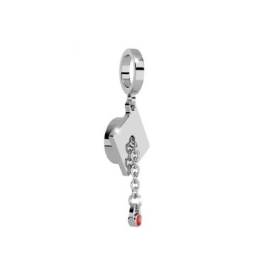 Rebecca Silver Grad Hat Charm - Silver
