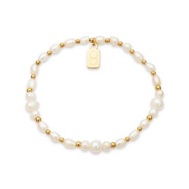 Over & Over Gold Stainless Steel Multi Pearl Bracelet - Gold