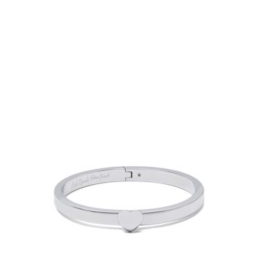 Kate Spade New York Silver Heart You Bangle - Silver