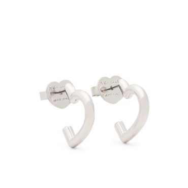 Kate Spade New York Silver Heart You Hoops - Silver