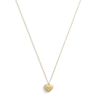 Coach Gold C In Heart Necklace