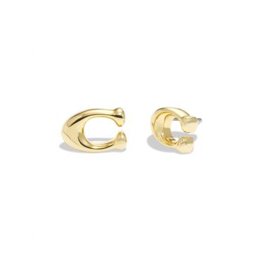 Coach Gold C Starter Stud Earrings - Gold