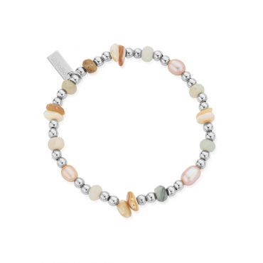 ChloBo Silver Radiant Luck Shell Bracelet - Silver