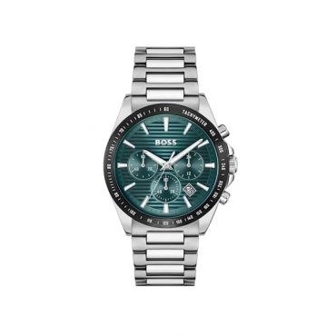 Boss Silver Teal Strike Chronograph Watch