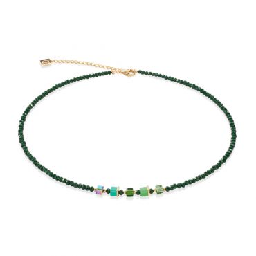 Coeur De Lion Gold Joyful Colour Green Bead Necklace - Gold