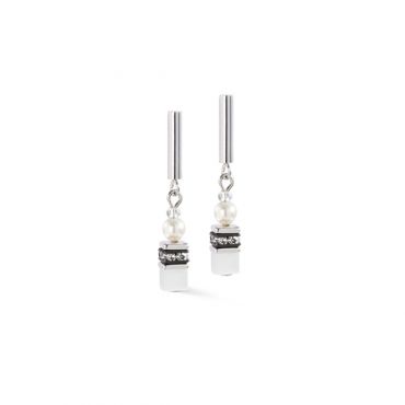 Coeur De Lion Silver Mini Fusion Pearl Earrings - Silver