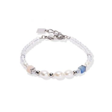 Coeur De Lion Silver Cosmic Pearls Pastel Cubes Bracelet - Silver