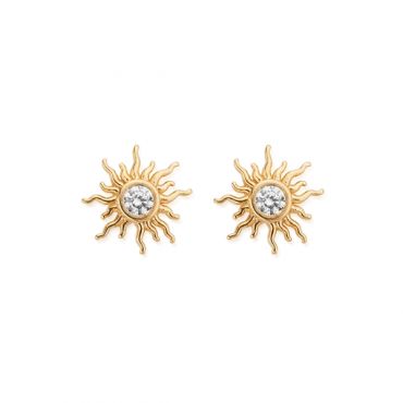 ChloBo Gold Sunrise Glow Studs - Gold