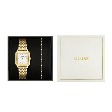 CLUSE Gold Gracieuse White Bracelet Giftbox - Gold