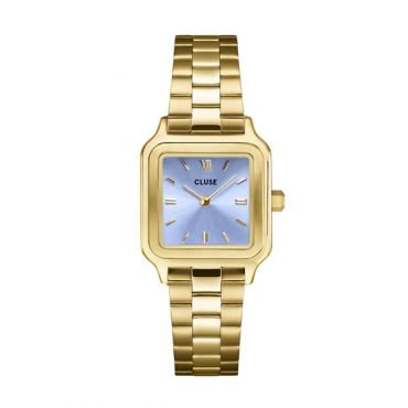 CLUSE Gold Gracieuse Petite Square Lilac Watch - Gold