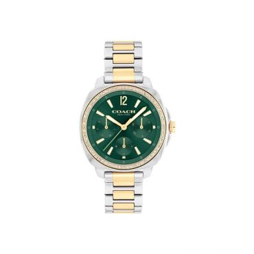 Coach Gold Mix Kitt Green Dial Bracelet Watch - Gold