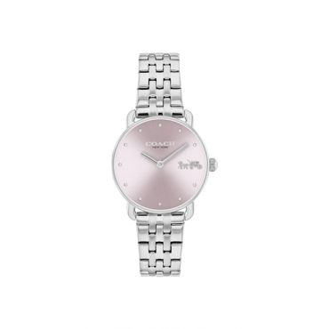 Coach Silver Pink Elliot Metal Watch - Silver