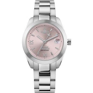 Vivienne Westwood Silver Fenchurch Pink Round Watch - Silver