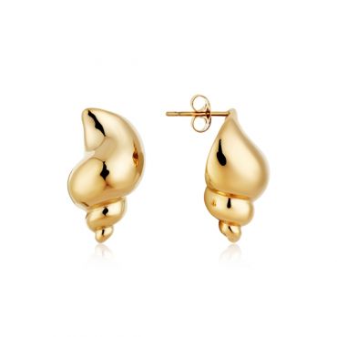 Over & Over Gold 14k Stainless Steel Shell Stud Earrings - Gold