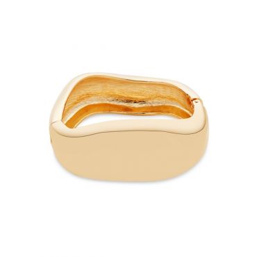 Over & Over Gold 14k Stainless Steel Wave Bangle - Gold