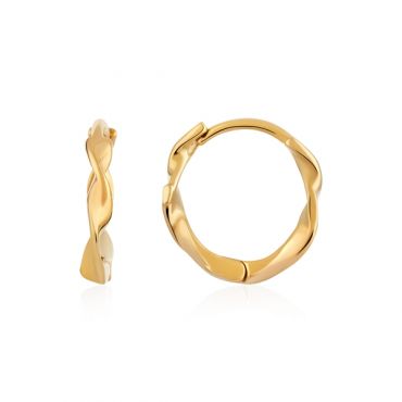 Over & Over Gold 10mm Twist Earrings - Gold
