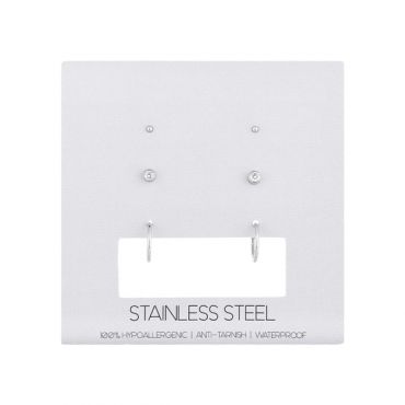 Over & Over Silver Unisex 3-Pack Earrings - Silver