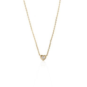 Seek + Find My Love Gold Heart Necklace - Gold