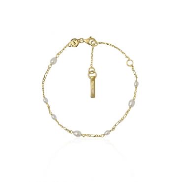 Seek + Find Worthy Gold Freshwater Pearl Bracelet - Gold