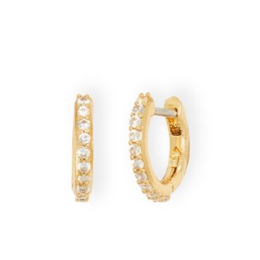Kate Spade New York Gold Pavé Huggies - Gold
