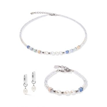 Coeur De Lion Silver Cosmic Pearls Pastel Cubes Gift Set - Silver
