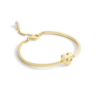 Coach Gold C Heart Bangle - Gold