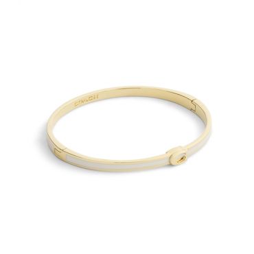 Coach Gold Chalk C Logo Boxed Bangle - Gold