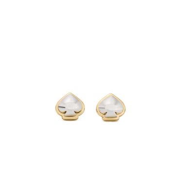 Kate Spade New York Gold Mix Domed Sculpted Spade Studs - Gold