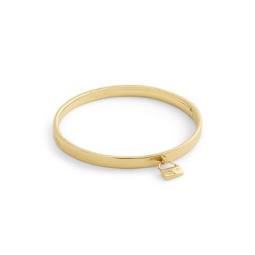 Coach Gold Tabby Charm Hinged Bangle - Gold