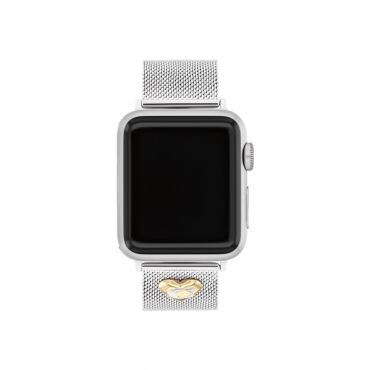 Coach Silver Mesh Gold Heart Apple Strap - Silver